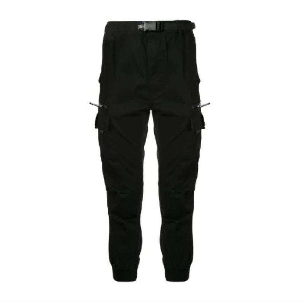 IZZUE CARGO SLIM PANTS BLACK